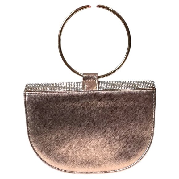 Steve Madden Crystal-Studded Half Moon Ring Clutch rose gold - Picture 4 of 8